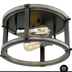 Z-lite 472F2R-ABB Kirkland Flush Mount Ashen Barnboard Farm House Rustic Light. Fixed Price $26.99.