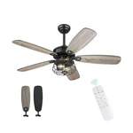 Farmhouse Ceiling Fan, 52INCH Fans With Lights And Remote Control, Ru.... Fixed Price $193.78.