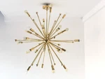 Mid Century Style 24 Arm Sputnik Decor Ceiling Sea Urchin Chandelier. Fixed Price $543.59.