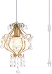 Surpars House Elegant Mini Chandelier Plug Crystal Pendant Light,golden. Fixed Price $45.71.