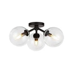Alora Mood Cassia 18 In. 3-LIGHT Matte Black/clear Glass Semi-flush Mount. Fixed Price $123.45.