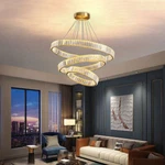 Modern 3 Rings Round Crystal Chandelier Pendant Ceiling Led Lighting Fixtures. Fixed Price $399.99.