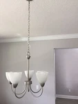 Thomas Lighting Tia 5-LIGHT Chandelier, Matte Nickel 190006117. Fixed Price $55.00.