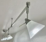 Tiella Sola 9-FOOT Flexible Track Light Kit 5 Head White Glass Shades & Rail. Fixed Price $244.00.