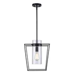 Monteaux Lighting 12 In. 1-LIGHT Black Pendant Fixture W/clear Glass. Fixed Price $27.99.