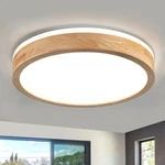Pevfah Modern Dimmable Wood Flush Mount Ceiling Light 2700K-6000K 5CCT Round. Fixed Price $85.16.