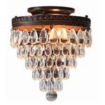 Allen + Roth Eberline Oil-rubbed Bronze Tiered Crystal Flush Mount Light 0589388. Fixed Price $135.00.