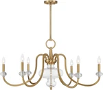 Bergdorf Vintage Mid-century 6-LIGHT Candle Chandelier, Warm Brass. Fixed Price $1516.99.