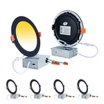 Black Recessed Lights Canless 6 Inch Wafer Pot Exterior Soffit Lighting, Dimm.... Fixed Price $127.68.