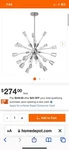 Chandelier Home Decorators Collection 9 Light Chrome. Fixed Price $125.00.