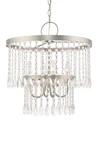 Livex Lighting 51064 Nickel Elizabeth 4-LIGHT 18"W Crystal Mini Chandelier. Fixed Price $393.96.