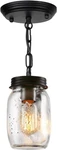 Glass Mason Jar Fixtures Single Pendant Ceiling 1-LIGHT Flush M.... Fixed Price $41.85.