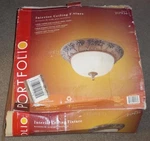 Portfolio Interior Flush Mount Ceiling Fixture #217936, Nib, Aged Copper Finish. Fixed Price $7.99.