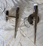 2-BOYD Lighting Luminaire Chrome 9893 Wall Sconce Fixtures $1400 Each New. Fixed Price $1036.00.