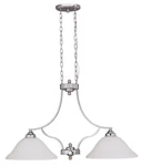 Craftmade Portia Polished Nickel Chandelier/island With White Frosted Glass. Fixed Price $129.59.
