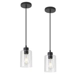 Modern Black Farmhouse Clear Glass Cylinder Pendant Light Fixture,island Ligh.... Fixed Price $70.57.