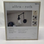 Allen+roth Alsbury 6.5-IN 1-LIGHT Matte Black Vintage Led Wall Sconce 5024112. Fixed Price $59.99.