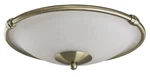 14" Round, 2-BULB Ceiling Light W/ Alabaster & Brass DETAILS--QUORUM--1190-804. Fixed Price $40.00.