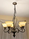 Golden Lighting Homestead 5-LIGHT Rubbed Bronze Chandelier Stone Glass. Fixed Price $99.99.