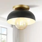 Jonathan Y Paulina 8.5 In. 1-LIGHT Classic Industrial Led Flush Mount Black/gold. Fixed Price $26.21.