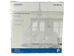 Progress Lighting Sugar Reef 22 In. 3-LIGHT Cottage White Coastal Shaded Pendant. Fixed Price $62.99.