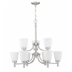 Light Shaded Classic Tiered Chandelier 28.96"X26.44" Silver Traditional. Fixed Price $137.21.