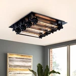 Steampunk Chandelier Iron Art 4-LIGHT Industrial Ceiling Fixture Lighting Lamps. Fixed Price $95.35.
