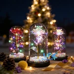 Crystal Galaxy Enchanted Led Glass Forever Rose Valentine Day Home Dome Gifts. Fixed Price $9.99.