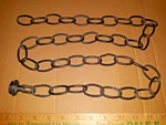 26AA40 Chandelier Drop, Bronze Finish, 50" Very Good Condition. Fixed Price $6.95.