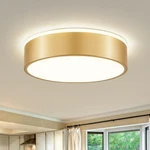 Dimmable Gold Led Ceiling Light Fixture, 5CCT 2700 K-6000 Modern Flush Moun.... Fixed Price $79.49.