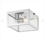 Jonathan Y Eleanor 8 1-LIGHT Farmhouse Industrial Square Iron/glass Led Flush... Fixed Price $47.20.