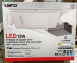 New 1-PC Satco 6" Edge-lit Square Led Down Light 12W Color Selectable S11830. Fixed Price $16.95.