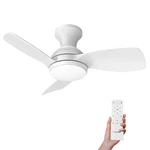 Consciot Ceiling Fan With Lights 30 Inch, Kids White Modern, Flush. Fixed Price $133.26.