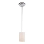 Woodbridge Lighting Salina 1 Steel & Glass Mini Pendant Chrome. Fixed Price $55.18.