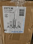 Kichler Armida Light 25" Wide Chandelier With Satin Etched White Shades. Fixed Price $60.00.