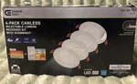 (4-PK) Commercial Electric Duobright Led Ultra Slim Canless Recessed Light 4". Fixed Price $28.00.