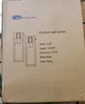 Oykyohei Clear Glass Metal Body Modern 120V Wall Lamps Black W/outlet DUSK2DAWN. Fixed Price $55.99.