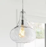 Jonathan Y Ferano 9 In. 1-LIGHT Chrome Adjustable Metal/glass Led Pendant. Fixed Price $27.99.