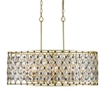 Varaluz Windsor Light Oval Linear Pendant, Gold/black/clear - 345N08FGMB. Fixed Price $2499.00.