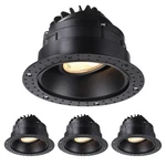 Pack 5CCT Round Adjustable Trimless 4-INCH Led Gimbal Recessed Light, Black. Fixed Price $159.99.