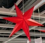 Ikea Strala Star Light Pendant Shade / Table Lamp Red 28" New 2025. Fixed Price $18.17.