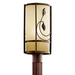 Kichler Lancaster Gardens Aged Bronze Led Outdoor Post Top Light Orig $417. Fixed Price $107.99.
