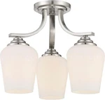 Minka Lavery Shyloh 3-LIGHT Semi-flush Ceiling Fixture Brushed Nickel, 4926-84. Fixed Price $98.99.