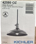 Kichler 42580 Bronze Cobson Pendant Light / Ceiling - 12" Wide. Fixed Price $179.00.
