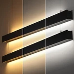 2 Pack 4FT Linkable Led Linear Light, 3CCT 55W Selectable, Office Lighting. Fixed Price $129.98.