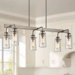 Kichler Braelyn 34" Rustic Pewter 6-LIGHT Kitchen Island Chandelier. Fixed Price $455.99.