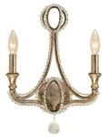 Crystorama Garland 2-LIGHT Wall Mount Sconce In Distressed Twilight #6762-DT Nib. Fixed Price $199.95.