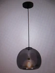 Adsensty 1-LIGHT Black And Smoke Gray Globe Pendant With Glass Shade. Fixed Price $43.95.