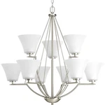 Progress Lighting P4625 Nickel Bravo 9-LIGHT 32"W Chandelier. Fixed Price $592.54.