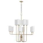 Quorum Charlotte Light Chandelier, White Gold Finish, Qrm 698-12-80.. Fixed Price $350.00.